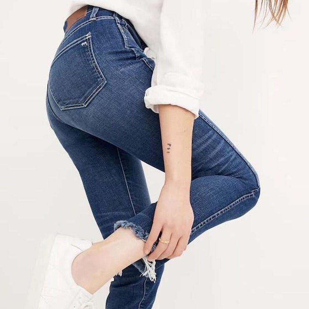 Madewell Women's slim straight raw hem edition jeans